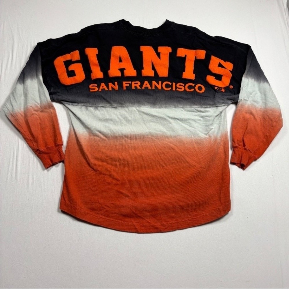 Fanatics SF Giants Ombre Spirit Jersey Long Sleeve Shirt Women's Medium Black
